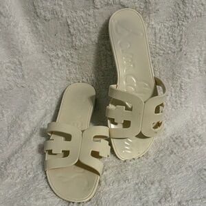 Sam Edelman Cream Slide Sandals